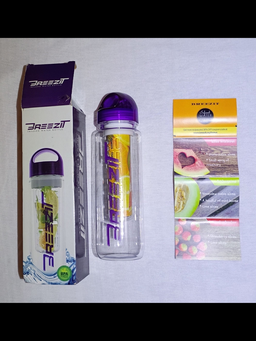 Purple Infuser Water Bottle